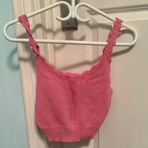 Sunday Best Pink Knit Tank Top